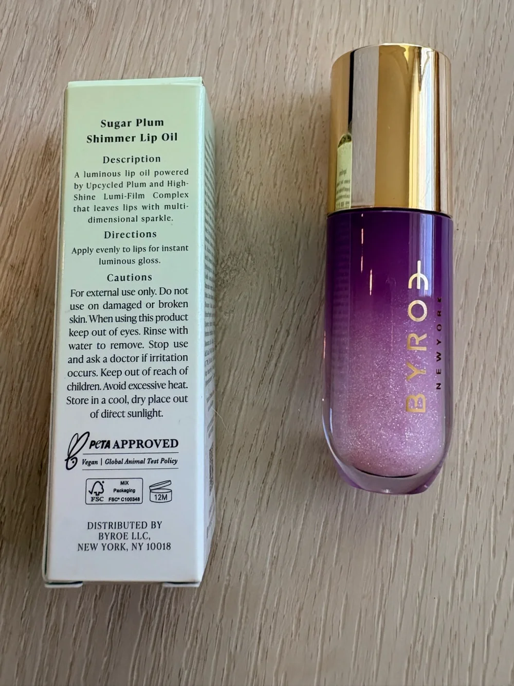 BYROE Sugar Plum Shimmer Lip Oil 3.7mL NEW